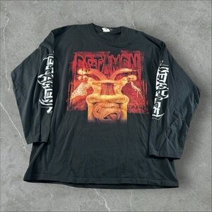 Vintage Testament Shirt Mens XXL‎ Black Riding The Snake Tour 2000 Long Sleeve